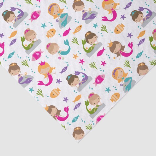 Niedlich im Rahmen des Meerestiefen-Papiers Seidenpapier (Ausschnitt)