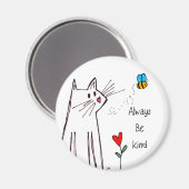 Niedlich immer mit freundlichem Gewicht 2" Magnet (Vorderseite/Rückseite)