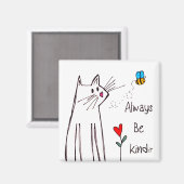 Niedlich immer mit freundlichem Gewicht 2" Magnet (Vorderseite/Rückseite)