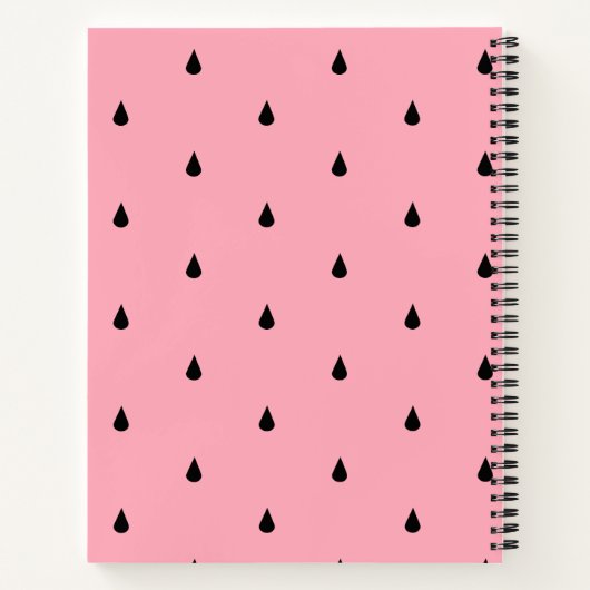 Niedlich in einem Melon Niedlich Watermelon Pink P Notizblock (Rückseite)