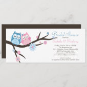 Niedlich in Liebe Owl Brautparty Einladung (Vorne/Hinten)