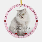 Niedlich in Love Memory Cat Foto Monogramm Keramik Ornament (Vorne)