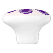 Niedlich Indigo Blume Doodle Keramikknauf (Seitenansicht)