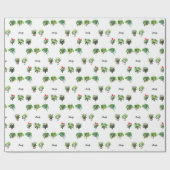 Niedlich Individuelle Name Pflanze Lover Geschenkpapier (Flach)