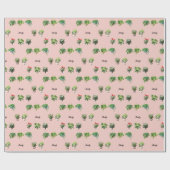 Niedlich Individuelle Name Pflanze Lover Geschenkpapier (Flach)