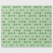 Niedlich Individuelle Name Pflanze Lover Geschenkpapier (Flach)
