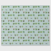 Niedlich Individuelle Name Pflanze Lover Geschenkpapier (Flach)