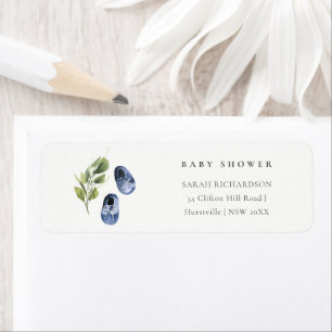 Niedlich Ink Blue Boy Shoes Fauna Baby Shower Adre