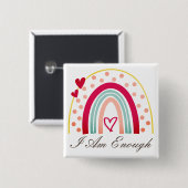 Niedlich Inspirierend Bejahung Button (Vorne & Hinten)