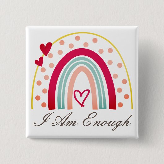 Niedlich Inspirierend Bejahung Button (Vorderseite)