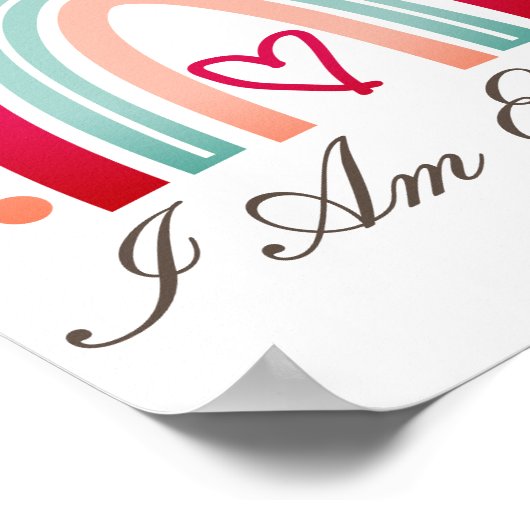 Niedlich Inspirierend Bejahung Poster (Ecke)