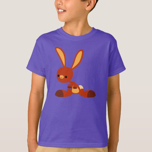 Niedlich interessierte Cartoon Rabbit Children T - T-Shirt (Vorderseite)