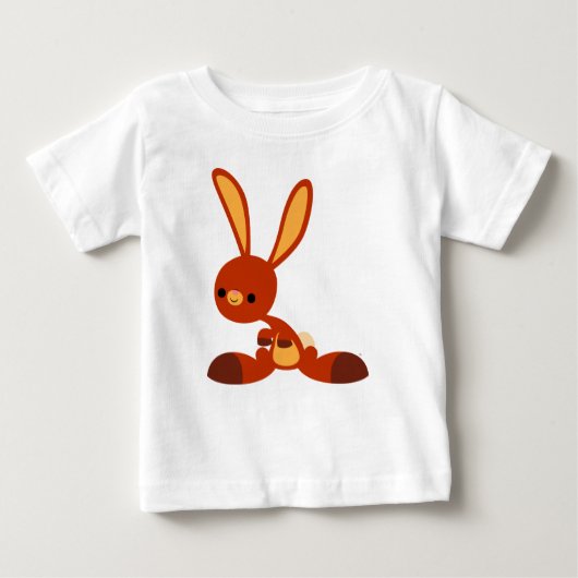 Niedlich interessierter Cartoon Rabbit Baby T - Sh Baby T-shirt (Vorderseite)