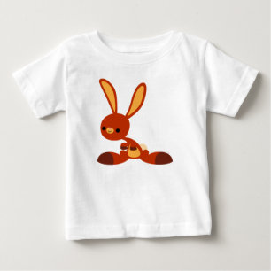 Niedlich interessierter Cartoon Rabbit Baby T - Sh T-shirt