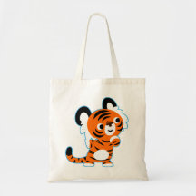 Niedlich interessierter Cartoon Tiger Bag
