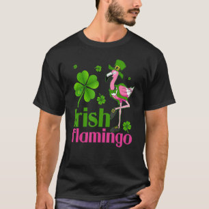 Niedlich Irish Flamingo Leprechaun Lover Fan Saint T-Shirt