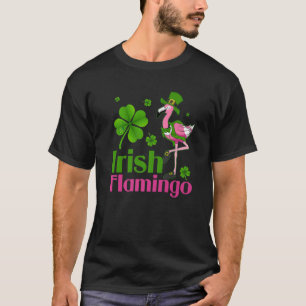 Niedlich Irish Flamingo Leprechaun Lover Fan Saint T-Shirt
