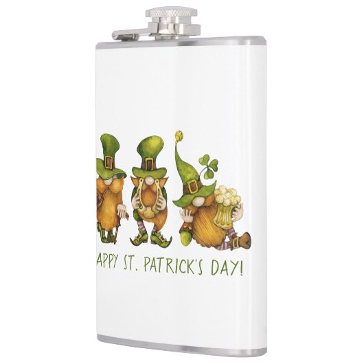 Niedlich Irish Gnomes Happy St Patrick's Day Flachmann (Links)