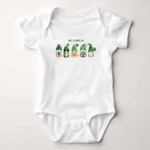 Niedlich Irish Gnomes St Patrick's Day Baby Bodysu Baby Strampler