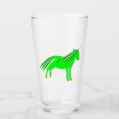Niedlich Irish Green und Gold Unicorn Glas (Vorderseite)