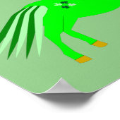 Niedlich Irish Green und Gold Unicorn Poster (Ecke)