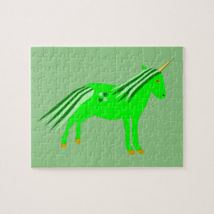 Niedlich Irish Green und Gold Unicorn Puzzle