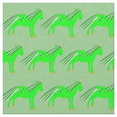 Niedlich Irish Green und Gold Unicorn Stoff (Nahaufnahme)