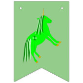 Niedlich Irish Green und Gold Unicorn Wimpelkette (Erste Fahne)