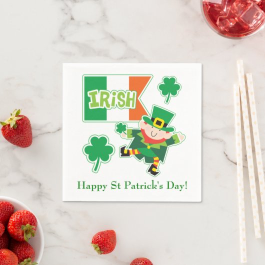 Niedlich Irish Leprechaun Serviette (Beispiel)