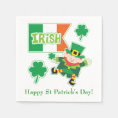 Niedlich Irish Leprechaun Serviette (Vorderseite)
