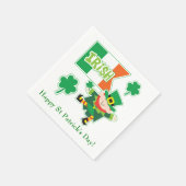 Niedlich Irish Leprechaun Serviette (Ecke)