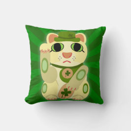 Niedlich Irish Lucky Cat Mashup Kissen