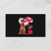Niedlich Irish Setter Balloon Valentinstag Val Visitenkarte (Rückseite)