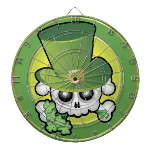 Niedlich Irish Skull Dartscheibe