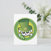 Niedlich Irish Skull Postkarte (Stehend Vorderseite)