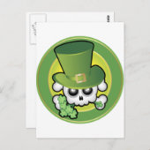 Niedlich Irish Skull Postkarte (Vorne/Hinten)