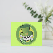 Niedlich Irish Skull Postkarte (Stehend Vorderseite)