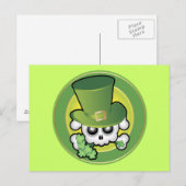 Niedlich Irish Skull Postkarte (Vorne/Hinten)