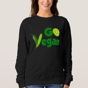 Niedlich Iss Vegan - Bohne Kiwi Vegetarier Sweatshirt