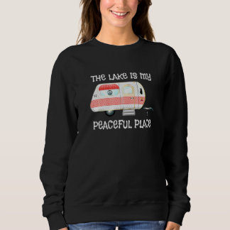 Niedlich ist der See mein Friedlicher Platz Campin Sweatshirt