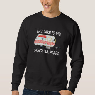 Niedlich ist der See mein Friedlicher Platz Campin Sweatshirt