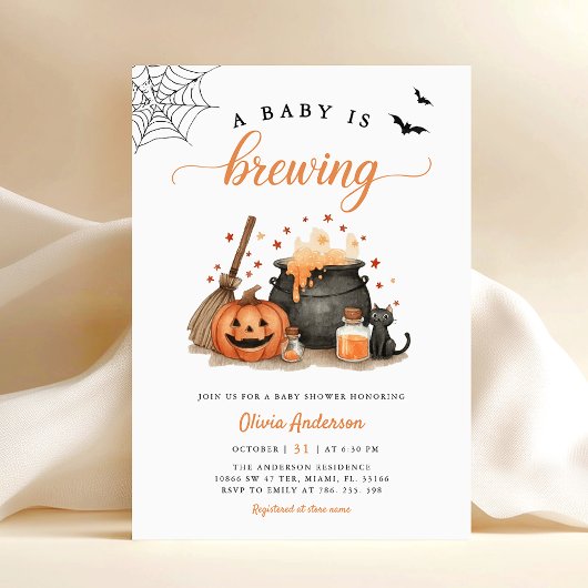Niedlich ist ein Baby, das Halloween Kinderdusche  Einladung