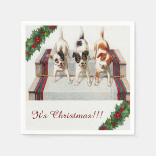 Niedlich ist es des Hundes "Weihnachten " Serviette