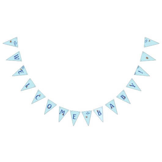 Niedlich ist es ein Boy Teddy Bär und Balloons Wimpelkette (Alle)