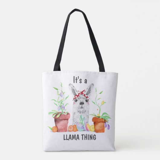 Niedlich ist es ein Lama-Ding Tasche (Rückseite)