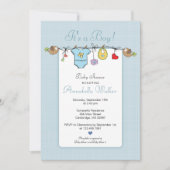 Niedlich ist es eine Baby-Kleidungsdusche Einladung (Vorderseite)