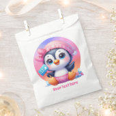 Niedlich ist es eine Babydusche, die sich an einen Geschenktütchen (Ausgeschnitten)