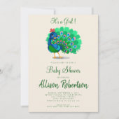 Niedlich ist es eine Mädchenwasserfarbe-Babydusche Einladung (Vorderseite)