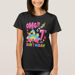 Niedlich ist es mein 7. Geburtstag 7 Jahre alter P T-Shirt
