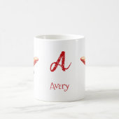 Niedlich ist es schneit kühne Snowman Face Name Mo Kaffeetasse (Mittel)